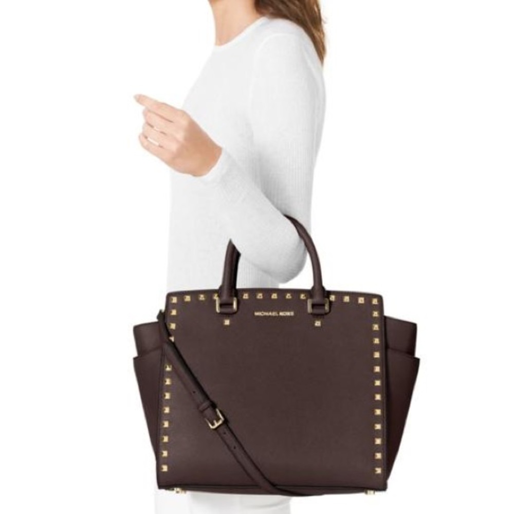 EUC Michael Kors large Selma satchel with matching wallet. - Picture 3 of 16
